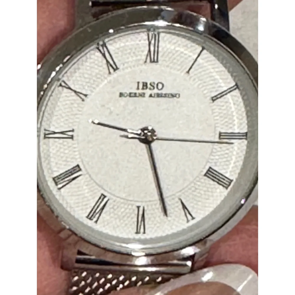 Women's IBSO Boerni Albisino Watch adjustable Silver mesh strap White dial